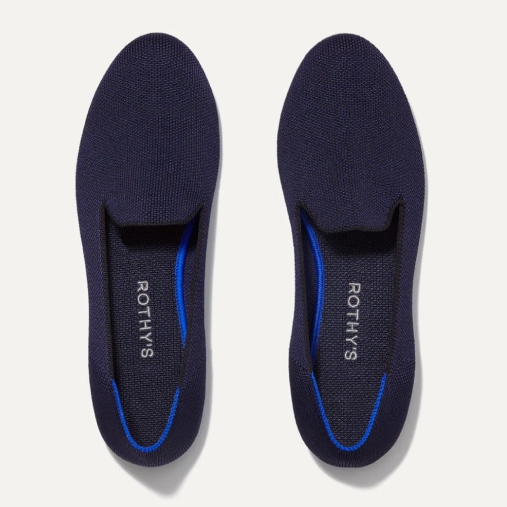 Rothys The Loafer Knit Slip-On Flats Classic Navy Runs Small